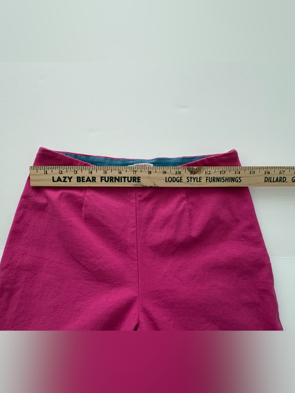 Frances Valentine Pink Cropped Stretch Pants Size 6 Cotton Blend Ankle Slim - Picture 5 of 13